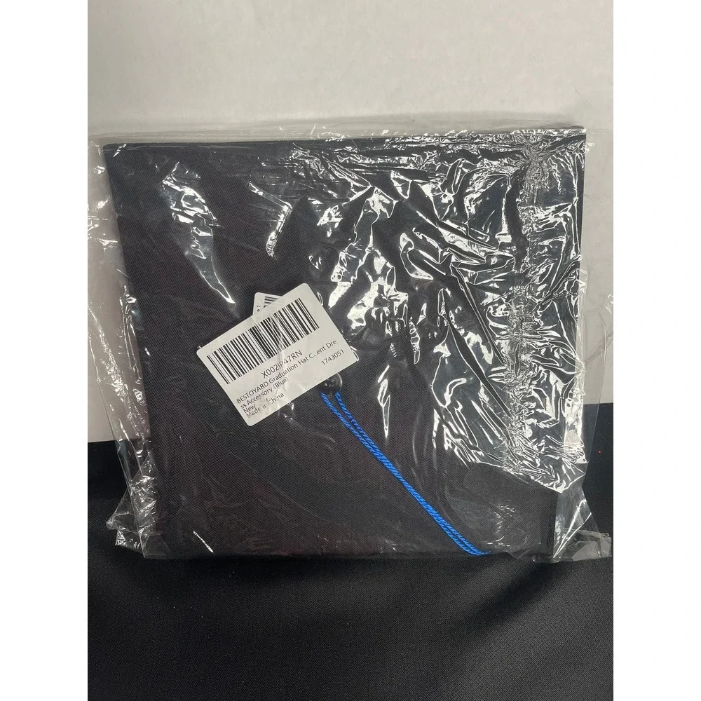 BESTOYARD Graduation Cap Black Blue Tassel Square Mortarboard Academic